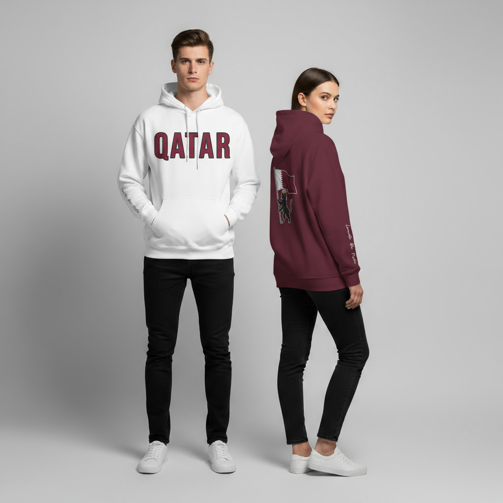 Qatar flag hoodie ,